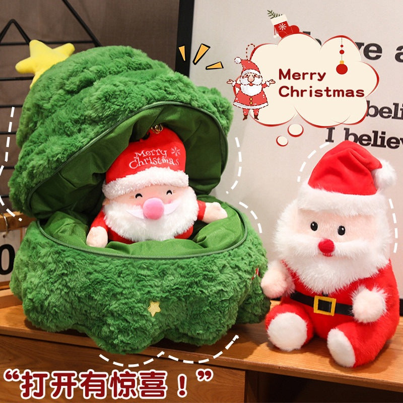 Cross-Border New Santa Claus Doll Simulation Christmas Tree Pillow Sofa Christmas Ornaments Happy Christmas Series