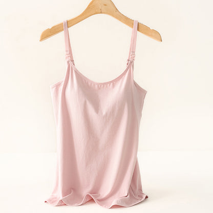 2025 New Style Breastfeeding Cotton Camisole for Pregnant Women with Chest Pad for Pregnant Women in Summer