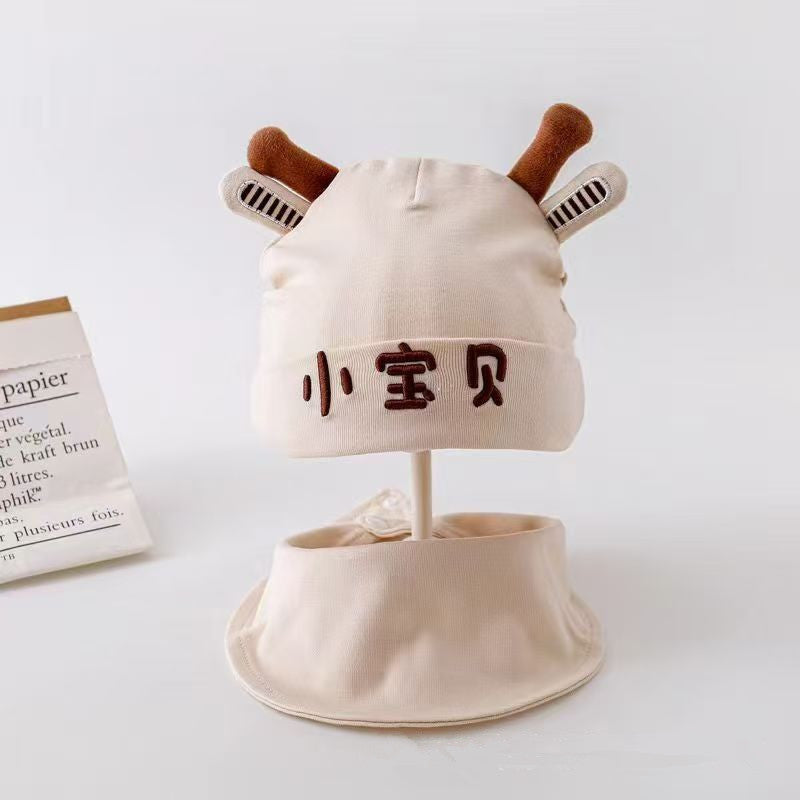 Baby Hat Spring and Autumn Pure Cotton Newborn Baby Spring and Autumn Hat Newborn Baby Boys and Girls Cute Spring Fetal Hat
