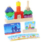 Children's Creative Spelling Day and Night Building Blocks Early Education Enlightenment Shape Cognition Hand-eye Coordination Educational Toys for Boys and Girls