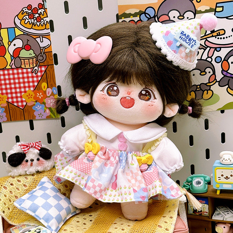 Dropshipping 20cm Baby Clothes Cotton Doll Clothes Cute Pajamas Set Original Antique Han Dynasty Doll Dress up