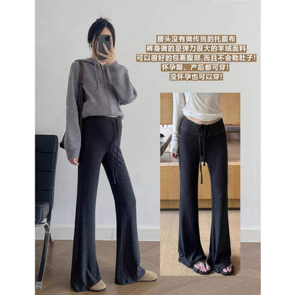 Maternity Pants for Spring and Autumn, 2026 New Model, Spring Season, Slightly Flared Long Pants, Do Not Squeeze the Belly, Suitable for Spring and Autumn Wear