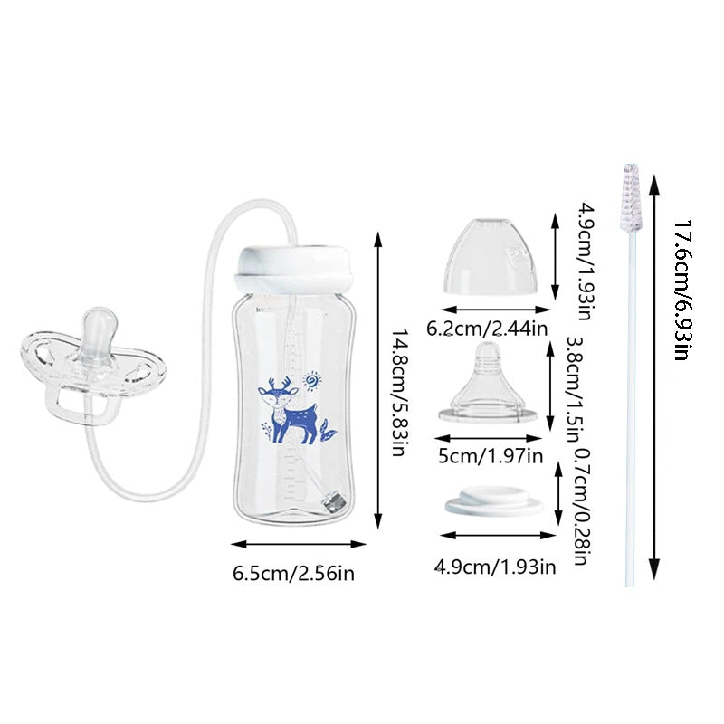 Amazon's Popular Creative Baby Bottle Hands-Free Feeding Device Wide-Mouth Pp Baby Bottle 300ml