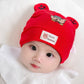 Katu Bear Infant Hat Spring & Fall 3-6-12 Months Male and Female Baby Pullover Hat Cotton 100-Day Sleeping Hat