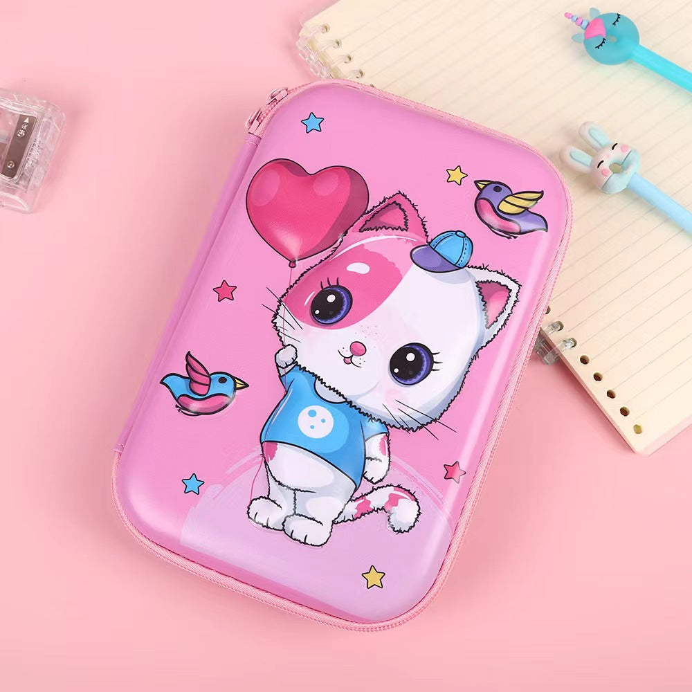 3D New Cute Eva Stationery Box Children's Multifunctional Large Capacity Pencil Bag Student Portable Square Pencil Box