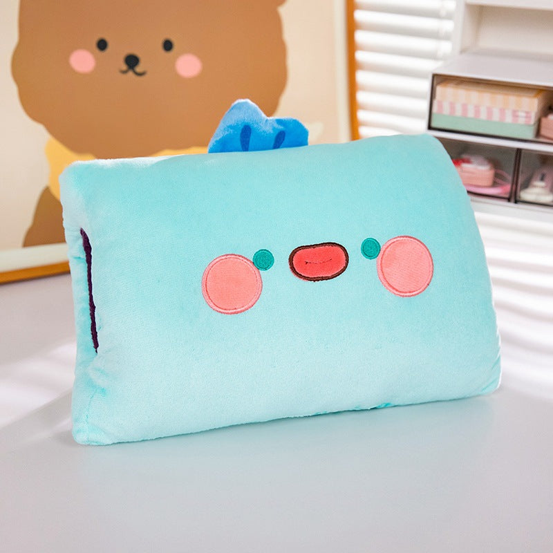 Cartoon winter warm hand pillow can be inserted cute plush toy doll pillow learn girls warm hand doll