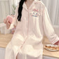 Lunar Clothing Spring and Autumn Air Cotton Thick Postpartum Breastfeeding dress Doll Collar Pregnant Women Pajamas for Outer Wear
