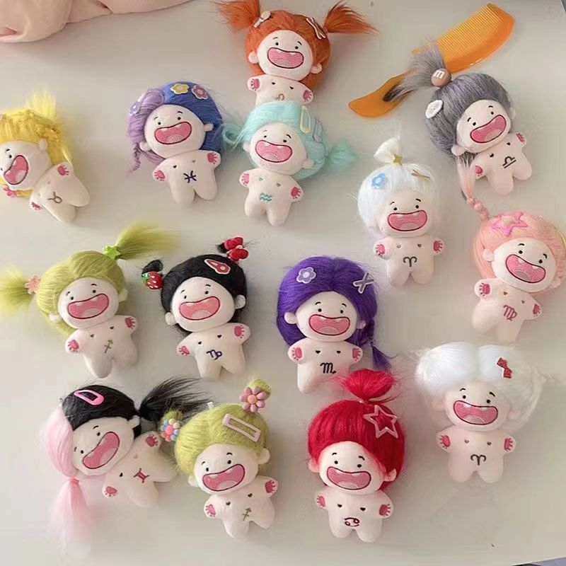 Twelve Zodiac Funny Toothless Cotton Doll Keychain Xiaohongshu Pendant Plush Toy Wholesale Cartoon
