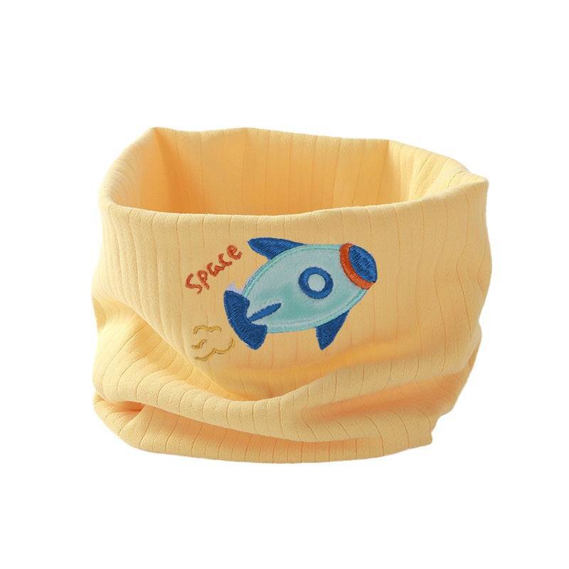 Children's Neck Warmer Autumn and Winter Fleece-Lined Warm A-Class Scarf Thickened Windproof Neck Gaiter Multifunctional Hat Neck Protector Cartoon