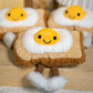 New Jellyc Toast Egg Plush Toy Toast Bread Ornament Cloud Boiled Egg Doll Simulated Poached Egg