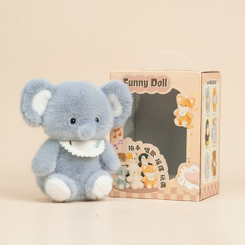Moving Clapping Plush Doll Recording Baby Elephant Birthday Electric Doll Accompanying Toy Children's Girlfriend Gift