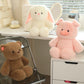 Little Bear Plush Toy Running Series Rabbit Doll Cute Pink Pig Plushie for Girls Wedding Throw Dolls