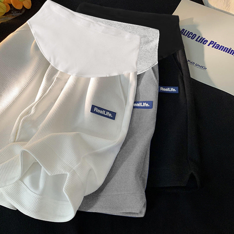 Pregnant Women Shorts Women's Summer Outer Wear Casual Straight Loose Breathable Thin Sports Pants Summer Abdominal Pants Pregnant Women's Pants