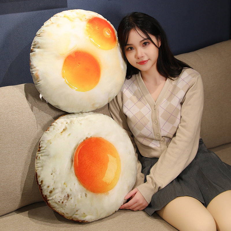 Creative simulation poached egg pillow plush toy egg omelette doll home pillow cushion girl rag doll
