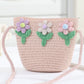 Cross-border New Children's Bag Spring and Summer New Children's Crossbody Bag Handmade Straw Satchel Travel Mini Coin Purse