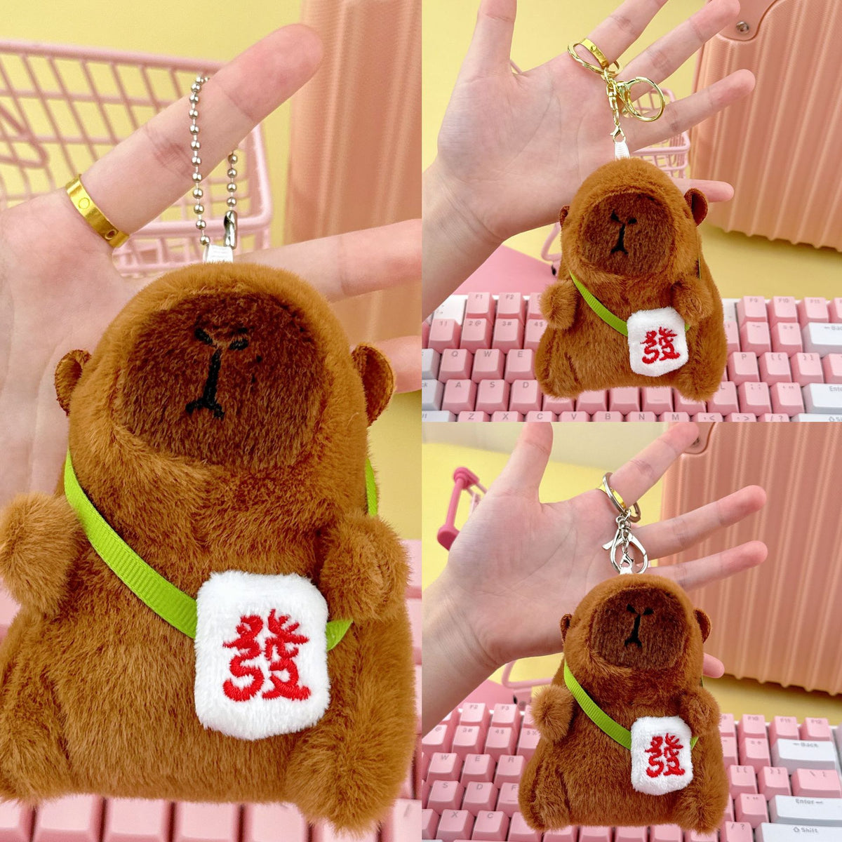 Cross-Border Capybara Mascot Backpack Small Pendant Keychain Chinese Style Zodiac Pendant Couple Ugly Doll