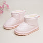 Winter Baby Girl's Fleece-Lined Warm Children's Snow Boots Casual Velcro Boys' Baby Short Boots Cross-Border Wholesale