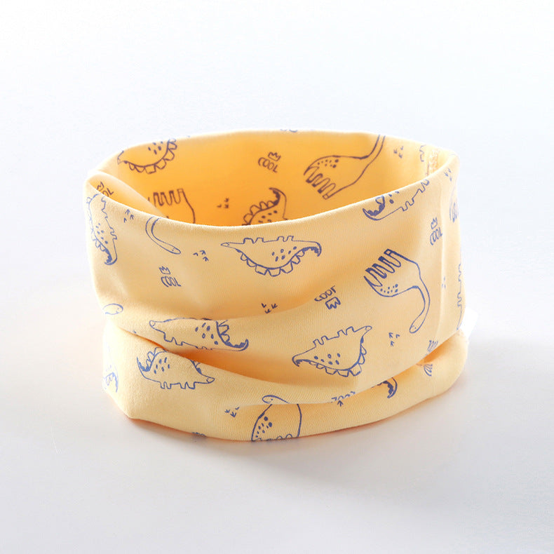 Loveable Amoy Children's Scarf Autumn and Winter Pure Cotton Class A Baby Cartoon Baby's Head Windproof Warm Neck Sleeve