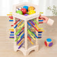 Wooden Kidsren's Stick Insertion Game Baby Draw Stick Color Cognitive Pitching Montessori Family Interactive Toy