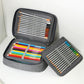 72 Hole Sketch Pen Storage Bag Amazon Hot Student Pencil Bag Three-Layer 24 Hole 48 Hole Pencil Stationery Storage Bag