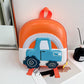 New Children's Schoolbag Kindergarten Schoolbag Primary School Student Schoolbag Cute Anime Car Boys and Girls Eggshell Backpack