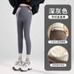 Real shot thin high pregnancy waist stripe winter milk velvet thread pregnant women leggings outside wear belly pants