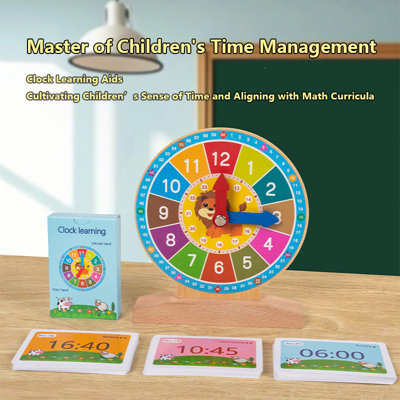 Specialized Clock Teaching Aids for Elementary School: Clock Models for First and Second Graders, Alarm Clock Face, Children's Learning Time Toys
