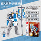 Little Luban Building Blocks Children's Educational Assembled Car Model Transforming Mecha Robot Compatible with Lego Boy Toys