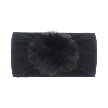 2023 new children's seamless hair band Europe and the United States new baby nylon fur ball headscarf baby hair band
