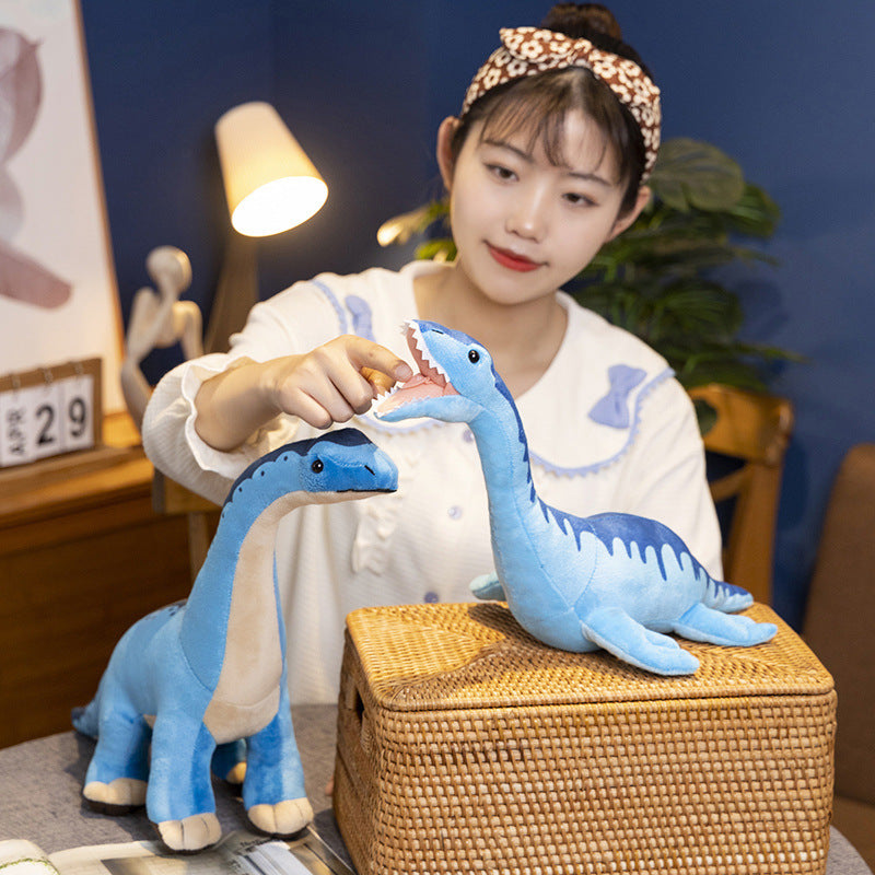 Cross-border Simulation Dinosaur Long Neck Dragon Triceratops Stegosaurus Doll Plush Toy Rag Doll Children's Day Gift