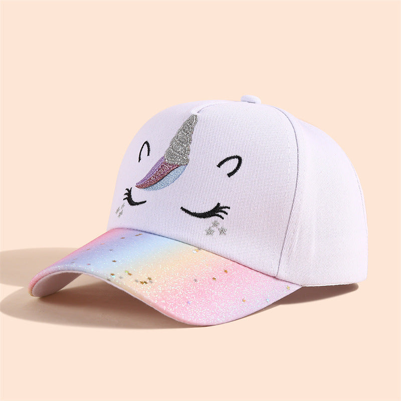 Cross-border Unicorn Children's Baseball Cap Baby Hat Spring and Autumn Festival Cross-border Foreign Trade Duck Tongue Hat