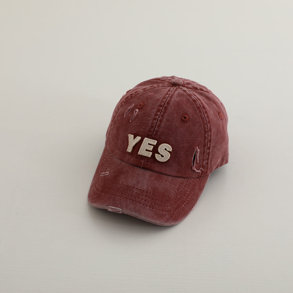 Children's hat spring and autumn boys' peaked cap spring Western style baby baseball cap thin girl sun protection hat