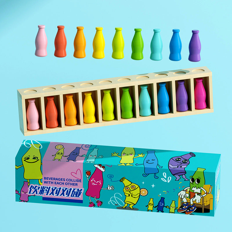 Children's Early Education Artificial Beverage Bottle Matching Color Matching Exercise Memory Family Interactive Toy Puzzle