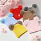 Factory direct supply knitted cap net red explosion children's cap fur ball cap baby ear warm cap wholesale custom hat