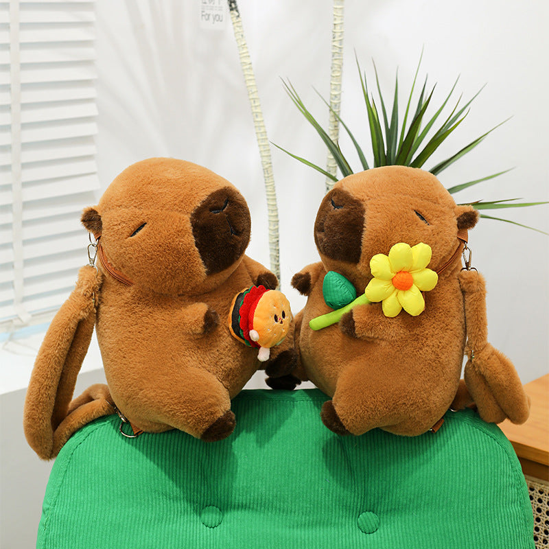 Wholesale Capybara Capybara Backpack Plush Toy Doll Backpack for Girls Birthday Gifts