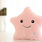 Colorful luminous pillow cute five-pointed plush toy doll wholesale