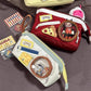 Cute Contrasting Color Stitching Pencil Case with High Appearance Value Ins Style Large Capacity Girls' Pain Bag Stationery Box Food Pencil Case for Children
