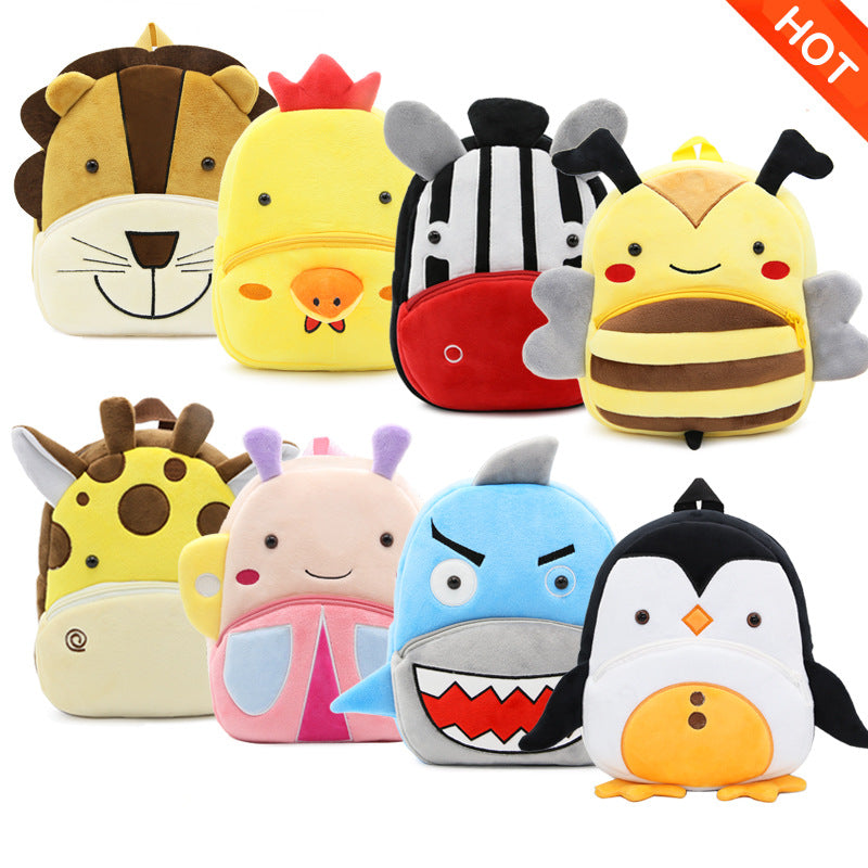 Cute Cartoon Animal Children's Backpack Stall Supply Backpack Kindergarten Plush Backpack Children's Bag Orderable Printing