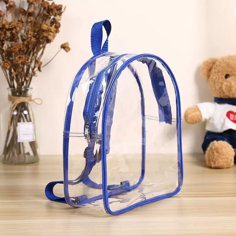 Children's Day Baby Walking Backpack Transparent Pvc Backpack Toy Snack Jelly Storage Zipper Gift Bag
