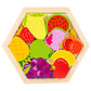 Cross-Border Children's Wooden Three-Dimensional Hexagonal Puzzle Animal Transportation Puzzle Building Blocks Early Education Educational Toys