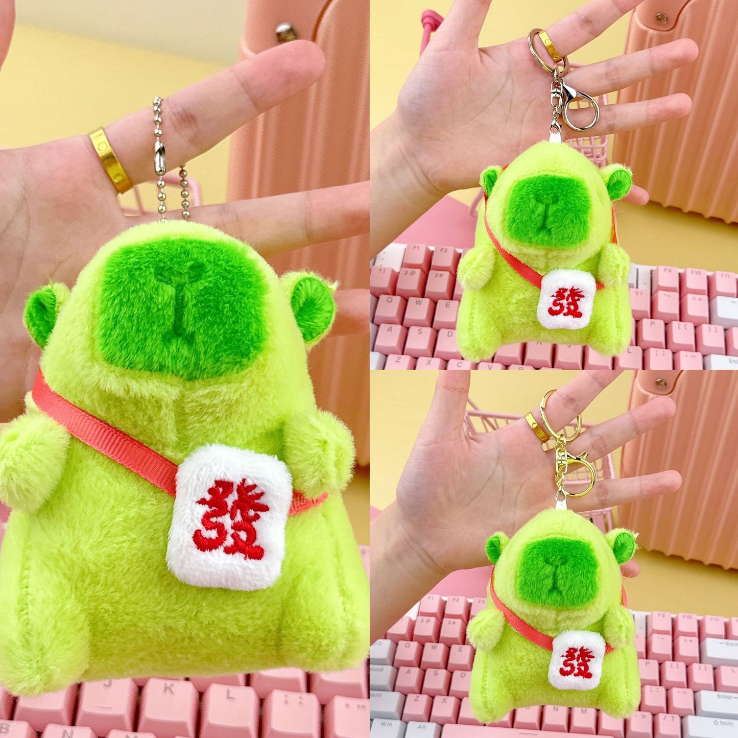 Cross-Border Capybara Mascot Backpack Small Pendant Keychain Chinese Style Zodiac Pendant Couple Ugly Doll