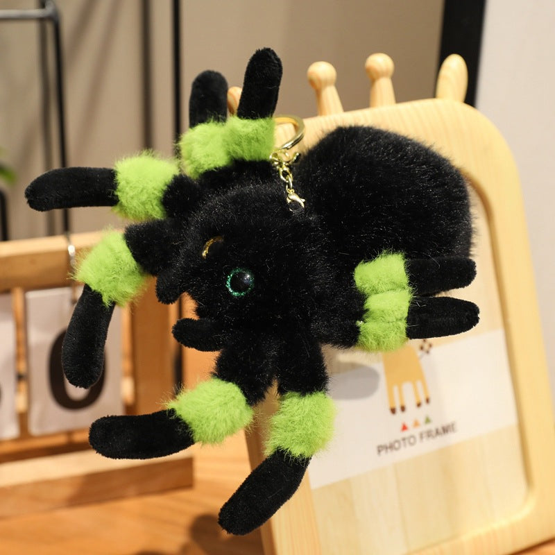 Simulated Spider Plush Toy Doll Bag Pendant Keychain Cute Little Spider Doll Funny Birthday Gift