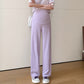 Maternity Pants 2026 Summer Elastic Non-Fading Maternity Wide-Leg Pants Summer Loose Casual Pants Slimming Vertical Stripe Pants for Outdoor Wear