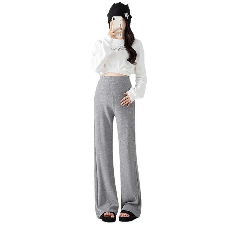 New Pregnant Women's Pants Autumn Loose Micro-flared Pants Autumn and Winter fleece-lined Thickened Pants Small Pregnant Women's Pants