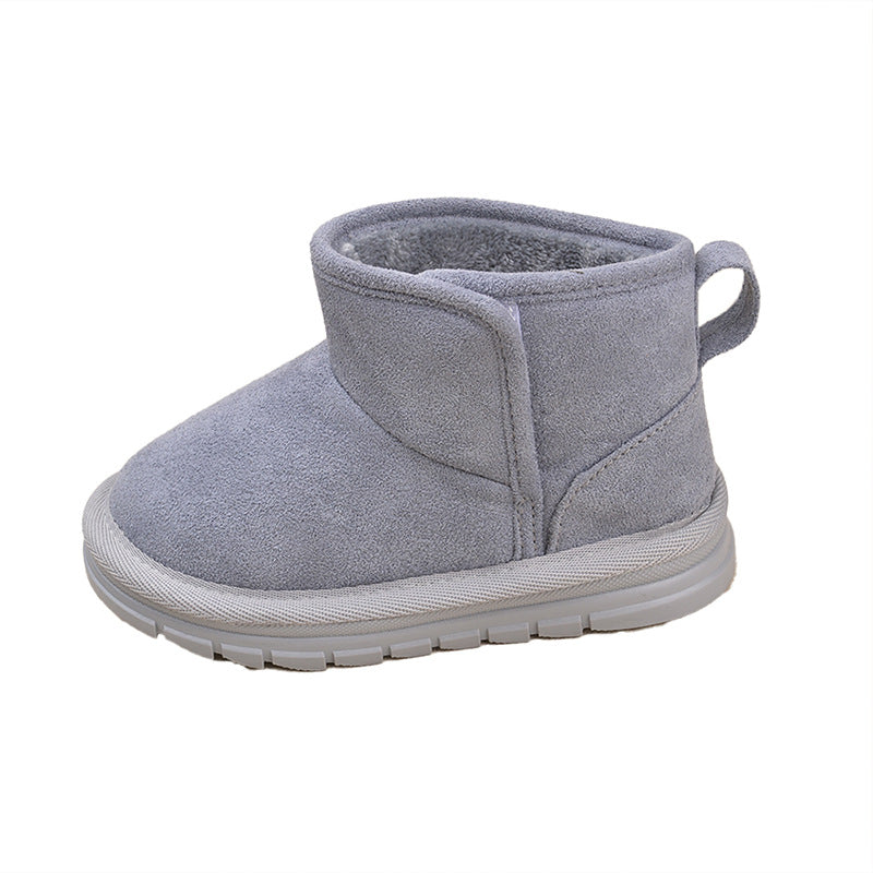 Winter Baby Girl's Fleece-Lined Warm Children's Snow Boots Casual Velcro Boys' Baby Short Boots Cross-Border Wholesale
