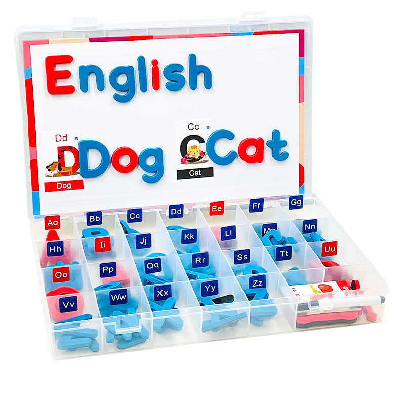 Children's educational toys series magnetic English upper and lower case letters magnetic spelling words children's English early teaching aids