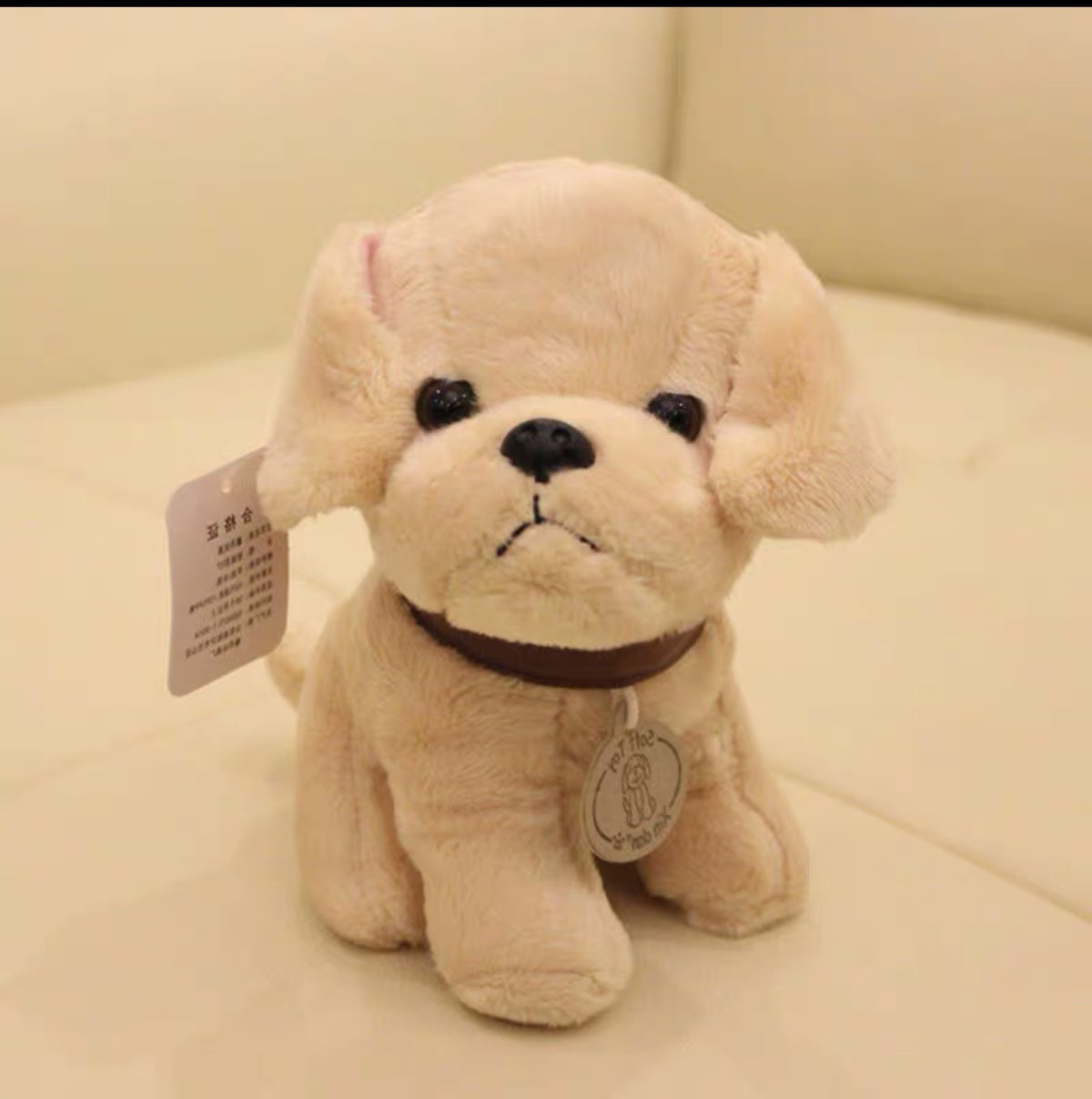 Factory wholesale simulation of eight dogs plush toys husky schnaub puppet children's birthday gift