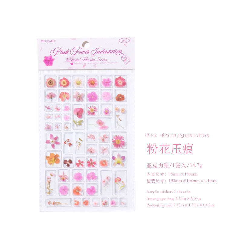 Momo Acrylic 3D Stereo Decorative Stickers Natural Plant Institute Series Handmade DIY Mobile Phone Case Decorative Stickers