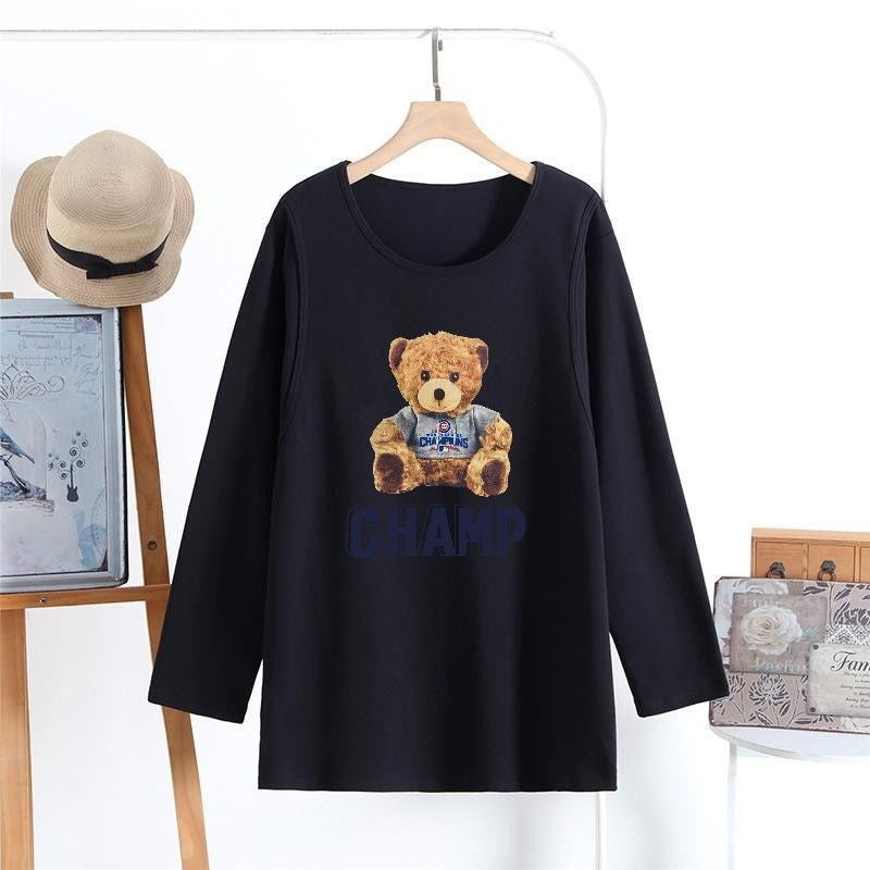 Pregnant Women's Postpartum Breastfeeding Jacket Outer Wear Moon Clothes Long Sleeve Thin T-Shirt Hot Mom's Spring and Autumn Clothes for Breastfeeding Period