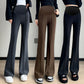 Pregnant women's spring new goddess pants flared pants split slim fit high slimming outerwear trousers pregnant women's suit pants